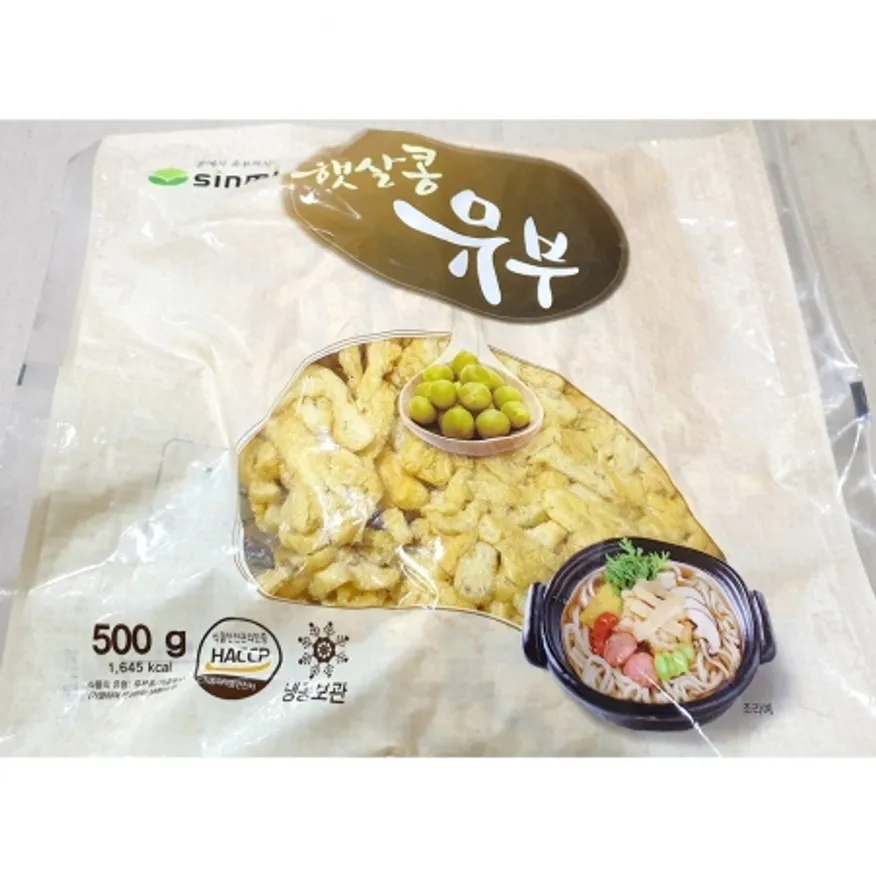 신미 슬라이스 유부 500g 업소용 냉동 유부슬라이스 이미지