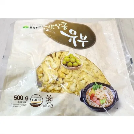 신미 슬라이스 유부 500g 업소용 냉동 유부슬라이스 이미지