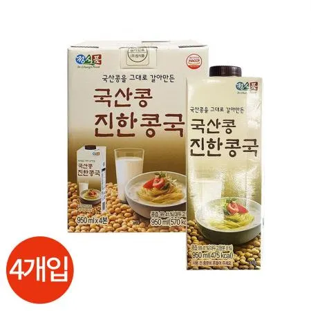 정식품 국산콩 진한 콩국 950ml x4개 업소용