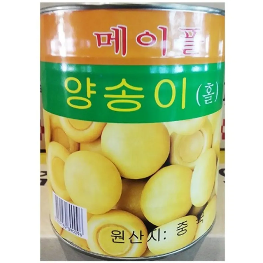 양송이(홀 대화 2.8kg) 업소용 중식 버섯 양송이통조림 캔 이미지