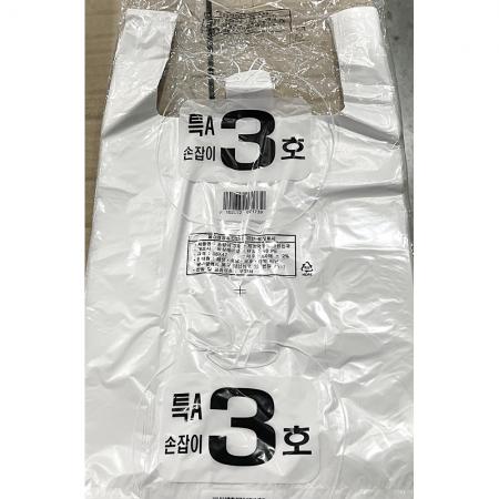 비닐봉투(흰색 1.5관 3칸 중 28CM 75매) X20 업소용 비닐봉지 손잡이 비닐쇼핑백 이미지