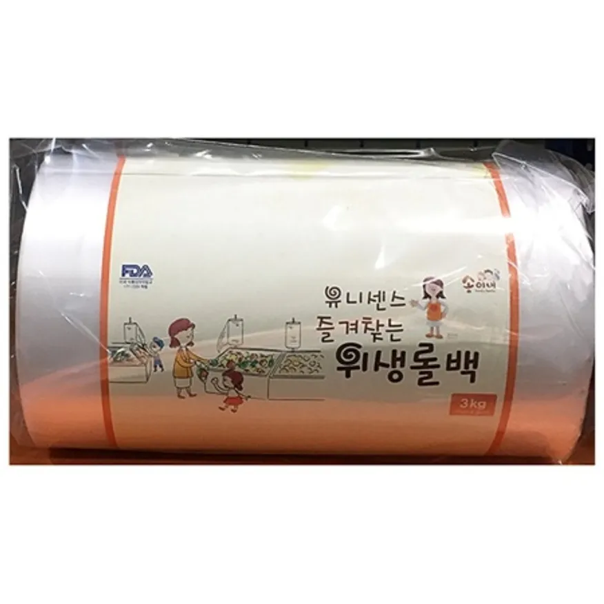 롤팩(25x35cm 유니)X6 업소용 위생 롤백 일회용 비닐종이 이미지