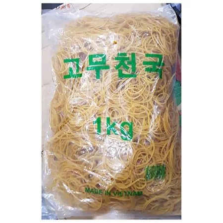 고무줄(5cm 천국 1kg)X20 노란 고무 머리 밴드