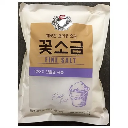 꽃소금(백설 1kg)X10 업소용 천일염
