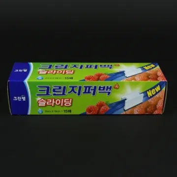 크린랲 슬라이딩 지퍼백 소 15매 일회용 슬라이드 비닐백