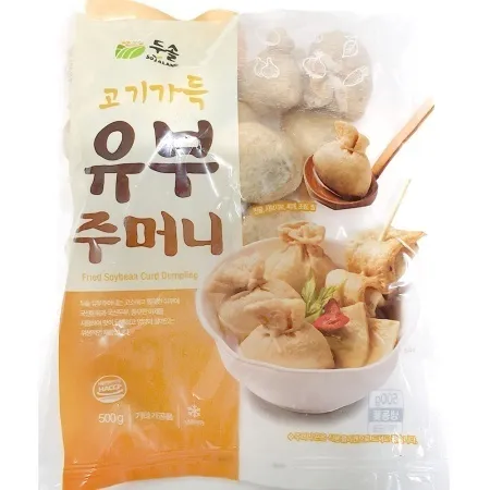 유부주머니(두솔 고기나라 500g)X4 업소용 고기가득 냉동 유부 전골