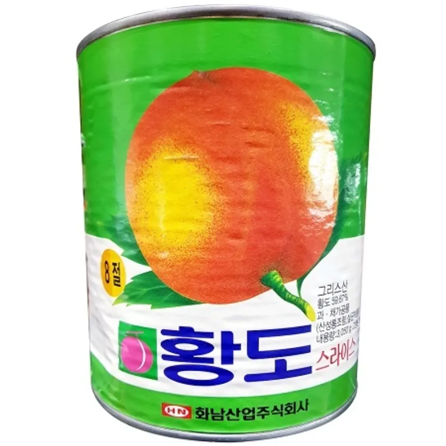 황도캔(슬 화남 3kg)X2 슬라이스 황도 복숭아 통조림 이미지
