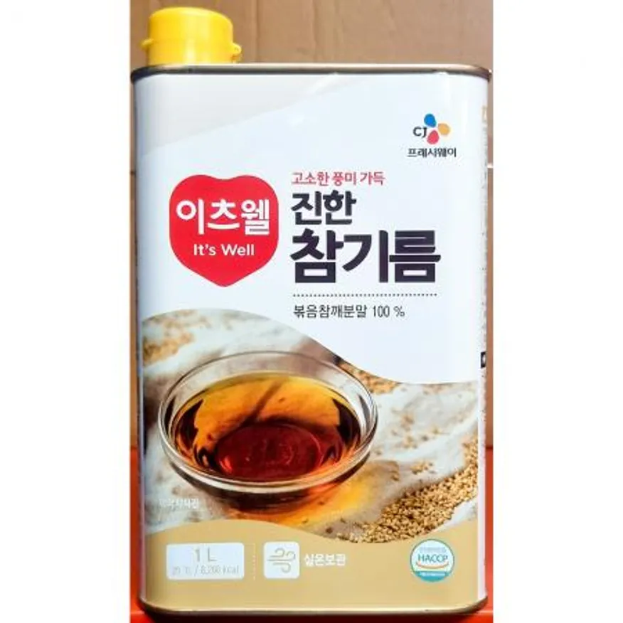 참기름 캔 이츠웰 업소용 916g 이미지