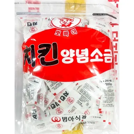범아 치킨소금 3g x200입 600g 후라이드치킨 양념소금 배달용 이미지