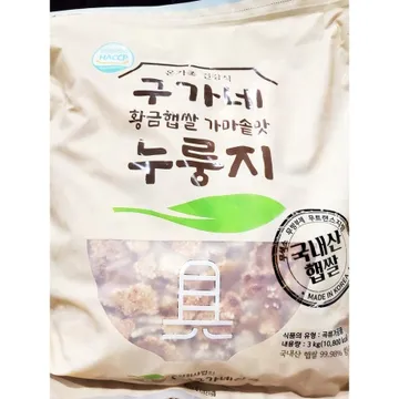 누룽지(쌀 구가네 3kg)X4 업소용 가마솥맛 끓여먹는 누릉지