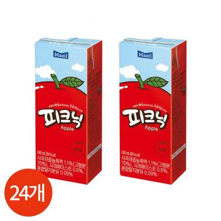 매일 피크닉 사과 240ml x 24팩 업소용