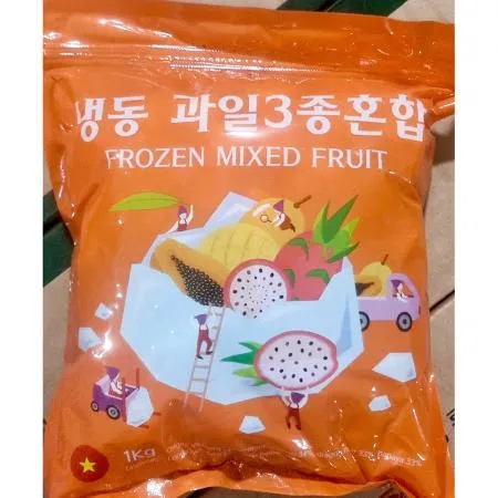 혼합과일(대정 망고+파파야+용과 1kg) 업소용 냉동 과일 3종 혼합 이미지