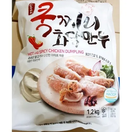 화닭만두(쿡찌니 1.2kg) 업소용 냉동 매운 만두