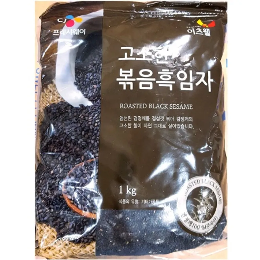 볶음검정깨(이츠웰 1kg)X10 업소용 고소한 볶은 흑임자깨 이미지
