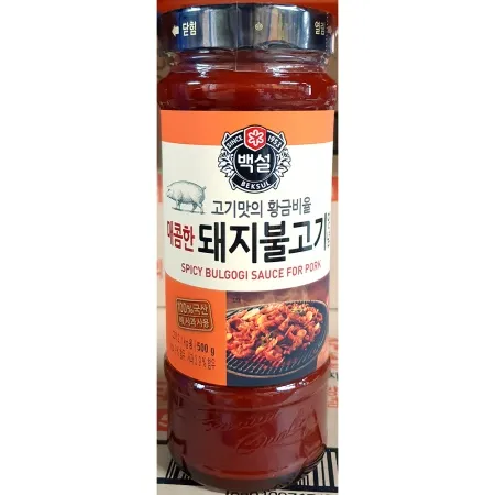 돼지불고기양념(백설 500g) 업소용 고기 액상 매콤한 양념 소스