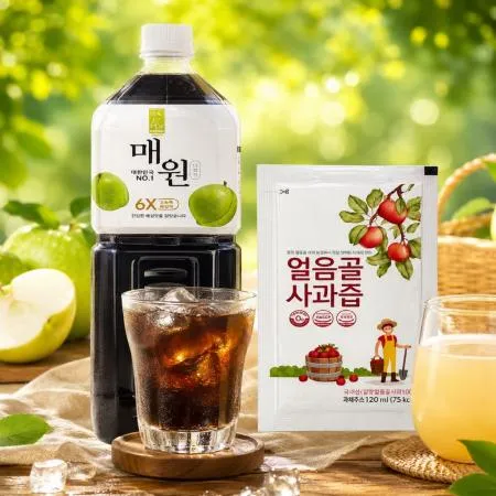 매원 매실액기스 1500ml + 얼음골 사과즙