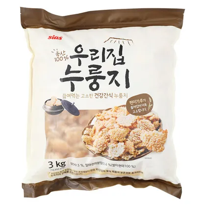 누룽지 국산 3kg 업소용 누룽지탕 후라이드 라이스