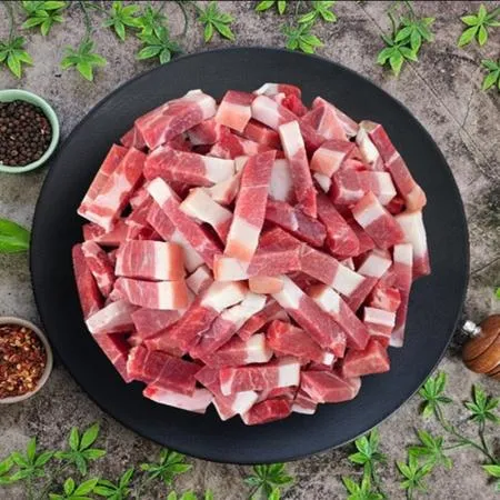 국내산 앞다리살 미전지 찌게 1.5mm 기둥모양 1kg 업소용