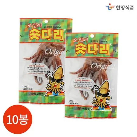 한양식품 오징어 숏다리 20g x 10봉 업소용