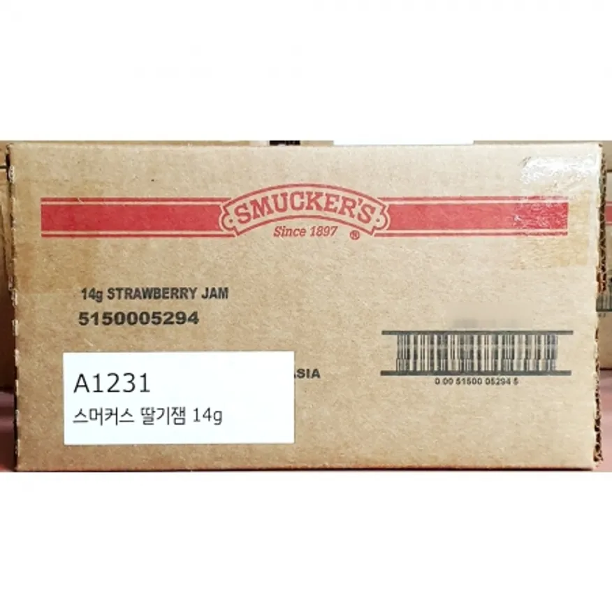 일회용 딸기잼 스머커스 14g 200개입 업소용 딸기잼 이미지