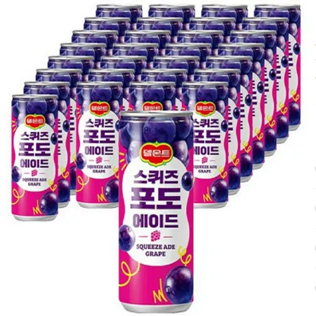 델몬트 스퀴즈 포도에이드 캔 240ml x 30개