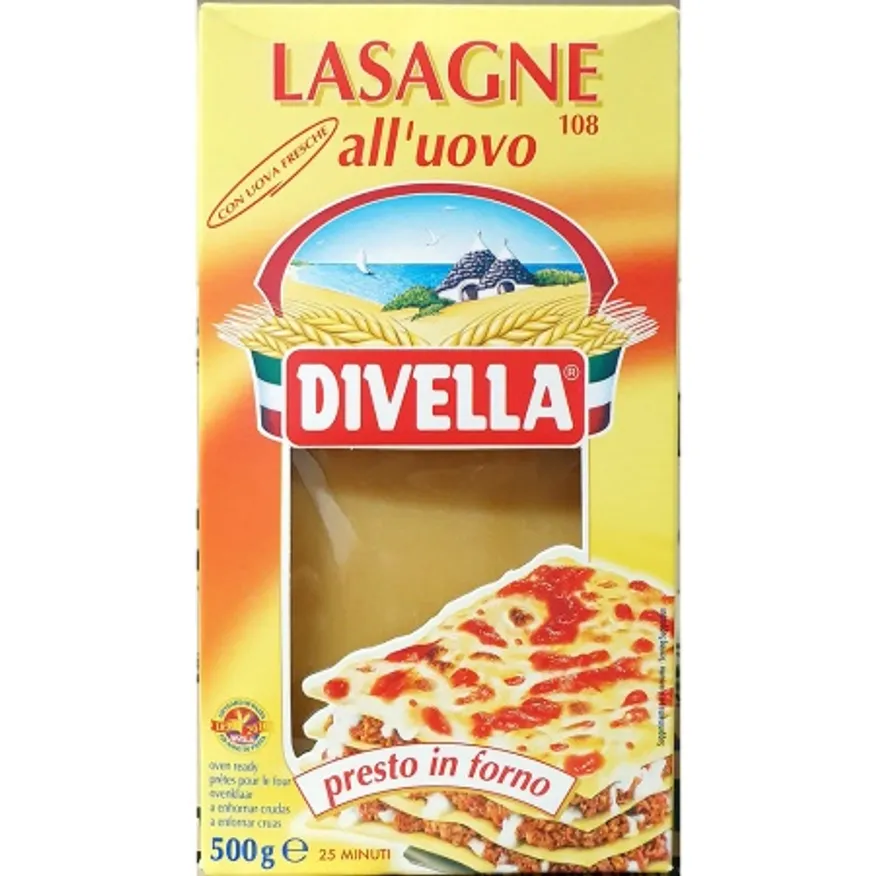 계란 라자냐(디벨라 500g)X4 업소용 파스타 면 이미지