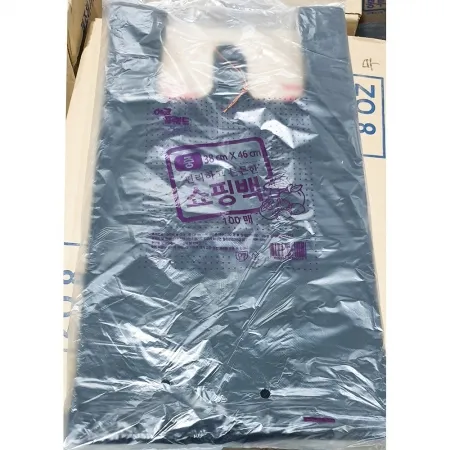 에코프랜드 비닐쇼핑백 검정색 중 38x46cm 100매 분리수거 비닐봉투 이미지