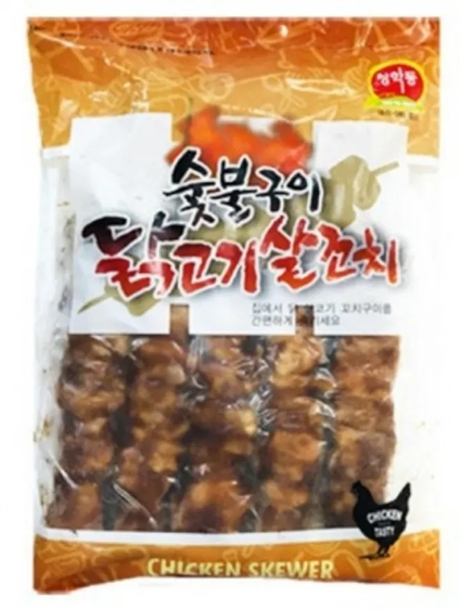 청학동 숯불직화 양념 캠핑 닭꼬치 닭꼬지 업소용 (80gX20개) 1.6kg X8 이미지