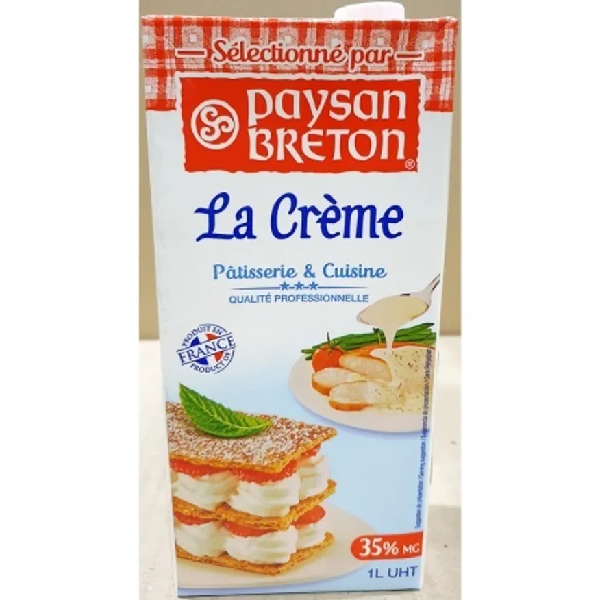 휘핑크림(페이장브레통 동물성35% 1kg) X2 생크림 쿠킹크림 크림파스타소스 이미지