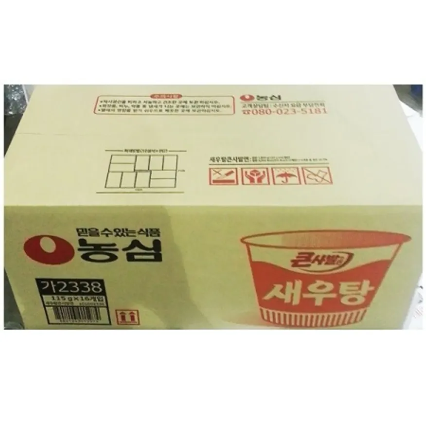 새우탕 큰사발면(16봉) 간편 즉석 라면 이미지