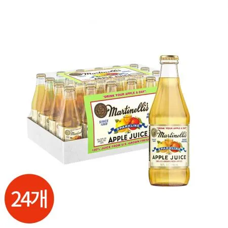 마르티넬리 스파클링 사과주스 296ml X24개