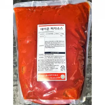 테이준 피자소스 3kg 업소용 양념 파우치 토마토페이스트