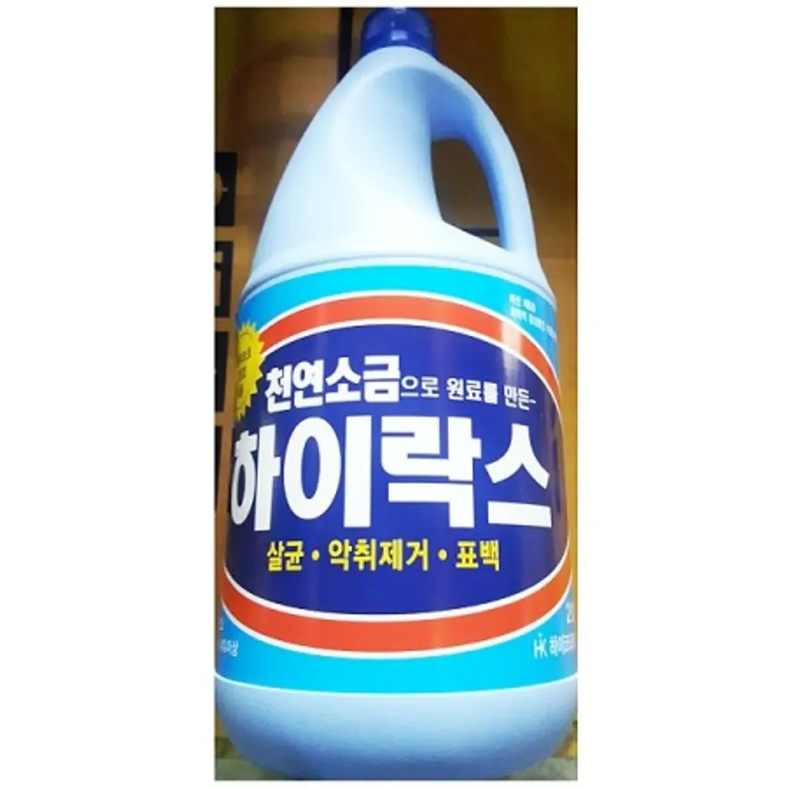 락스(하이코리아 2리터) 천연소금으로 만든 살균 악취제거제 표백제 이미지
