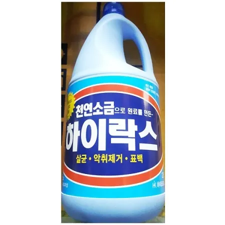 락스(하이코리아 2리터) 천연소금으로 만든 살균 악취제거제 표백제 이미지
