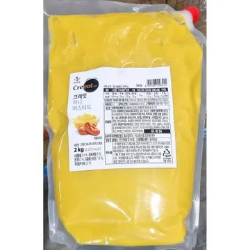 허니머스타드소스(크레잇 2kg) 업소용 머스타드 소스 스파우트팩