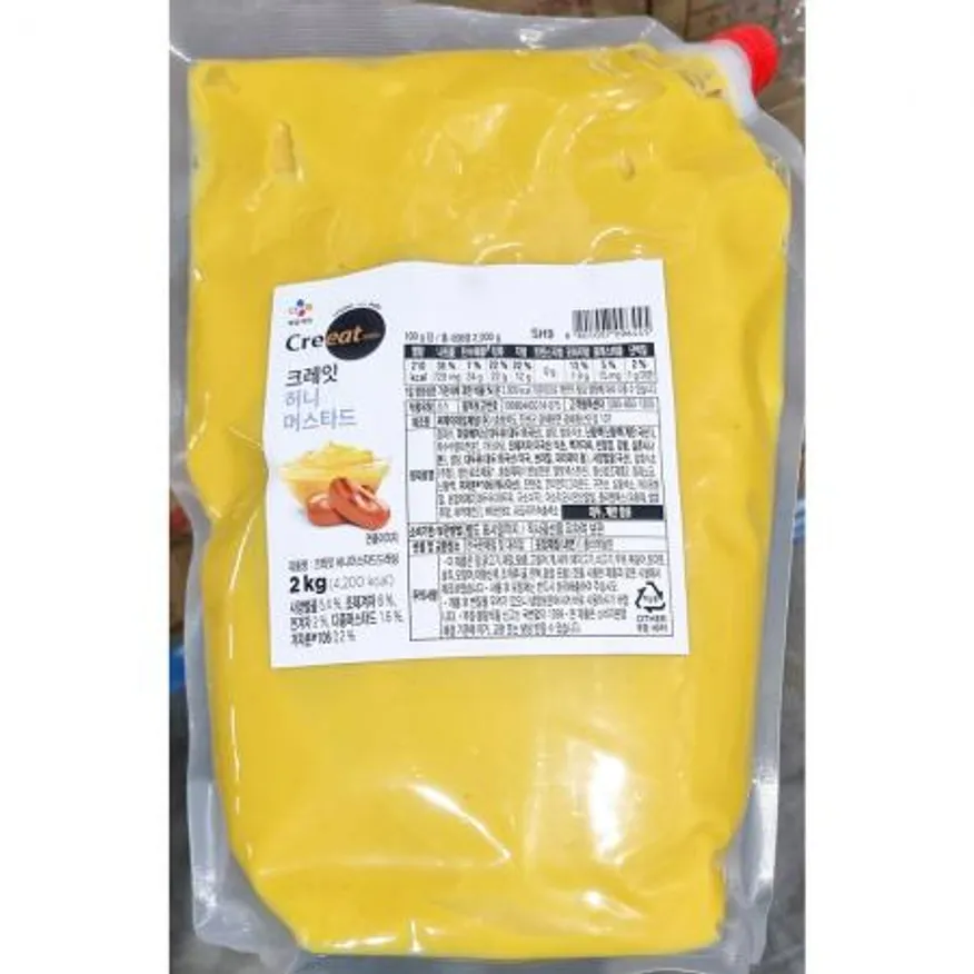 허니머스타드소스(크레잇 2kg) 업소용 머스타드 소스 스파우트팩 이미지
