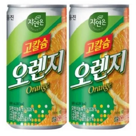 자연은 고칼슘 오렌지 캔 180ml x 30개 업소용 주스