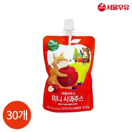 서울우유 아침에주스 미니 사과주스 100ml X30개