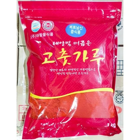 아람들식품 청양 고춧가루 중식용 1kg 업소 매운 고추가루 고운 분말 이미지
