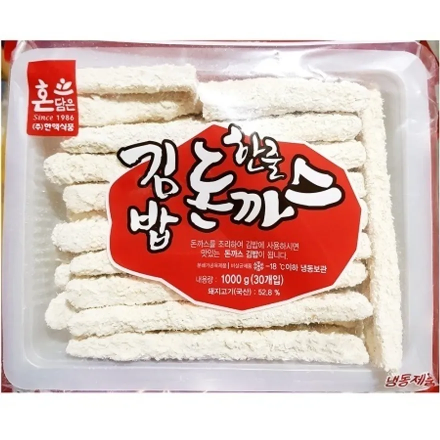 한맥 김밥돈까스(30개) 1kgX5 업소용 한줄 김밥용 돈까스 이미지