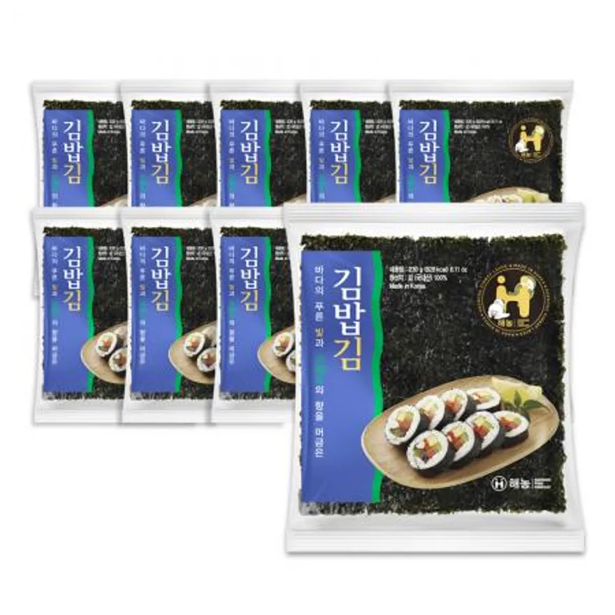 해농 김밥김 일반 230g(100매) 10봉 이미지