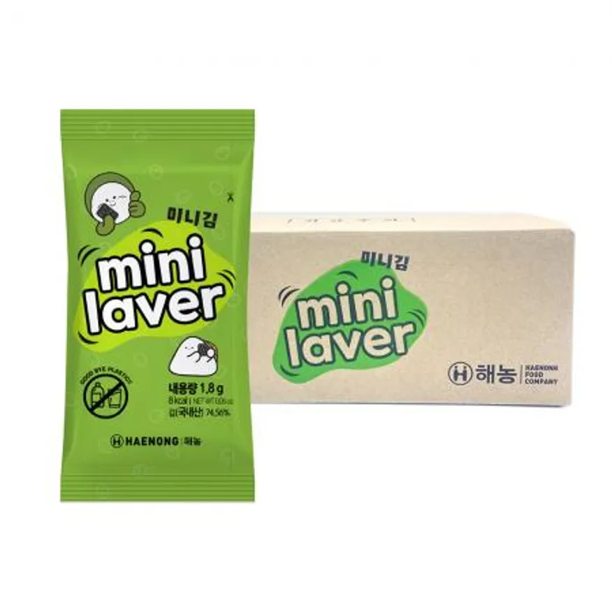 해농 미니 도시락김 에코패키지 1.8g 120봉 이미지