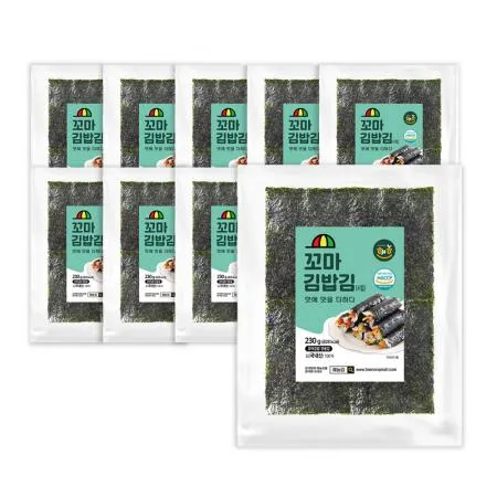 [무료배송] 해농 꼬마 김밥김 230g(4절) 10봉