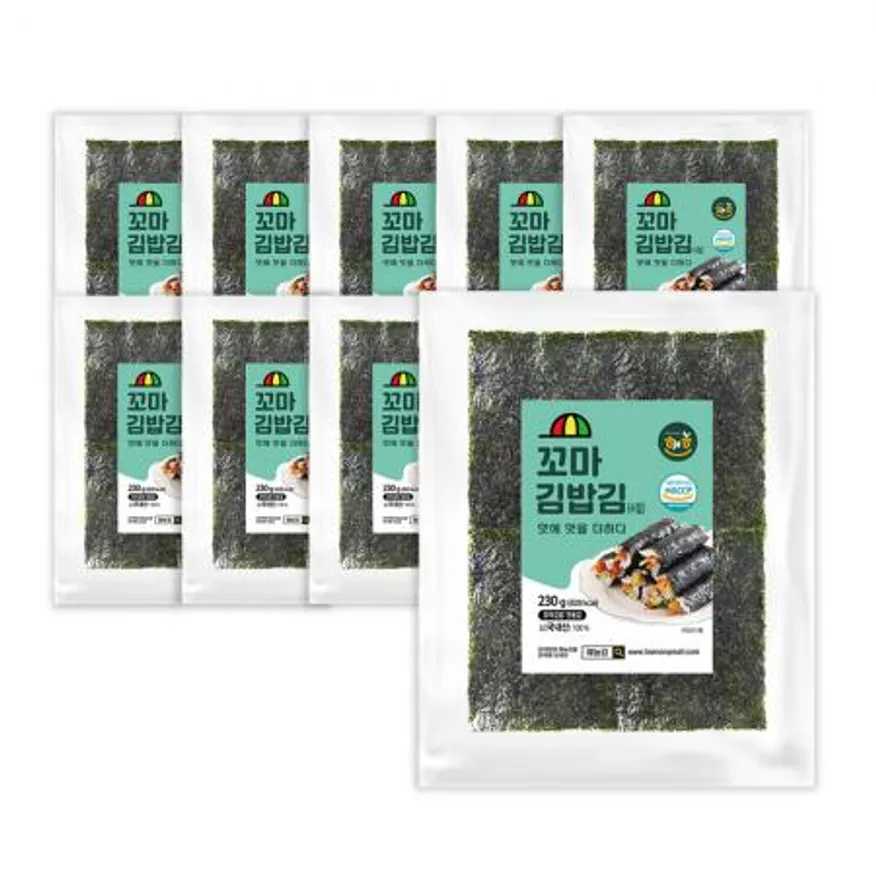 해농 꼬마 김밥김 230g(4절) 10봉 이미지