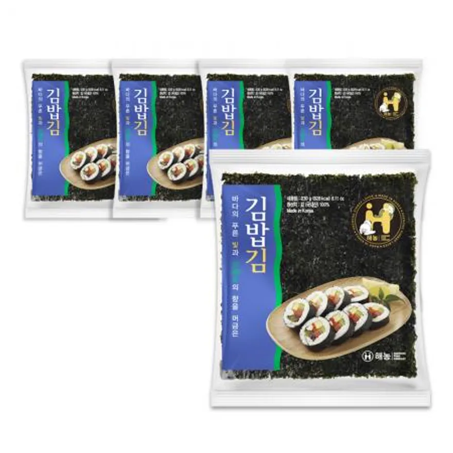 해농 김밥김 일반 230g(100매) 5봉 이미지
