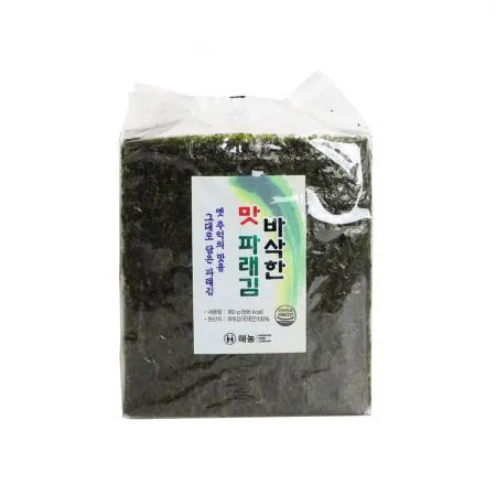 해농 맛 파래김 180g(100매) 4봉 이미지