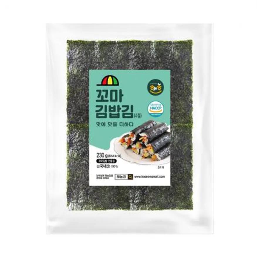 해농 꼬마 김밥김 230g(4절) 10봉 이미지