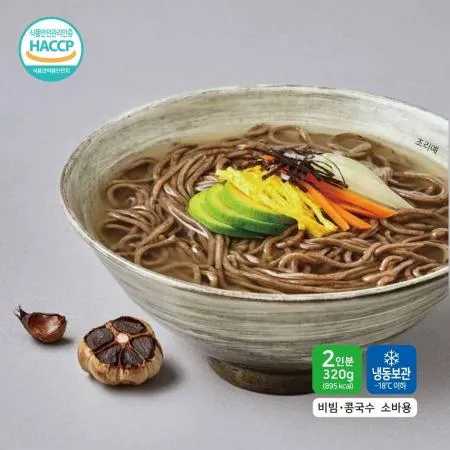 흑마늘 생 소면 320g 콩국수 쫄면 비빔국수 이미지