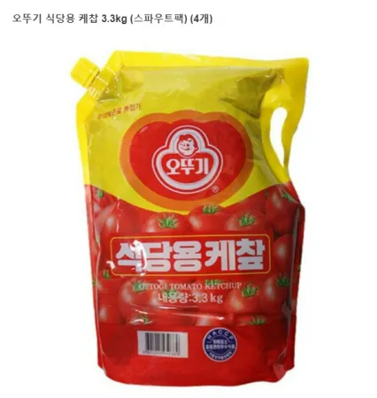 오뚜기스파우트팩식당용케첩 3.3kg(4입)