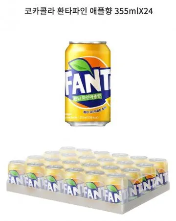 코카콜라 환타파인애플향 355ml(24입) 이미지